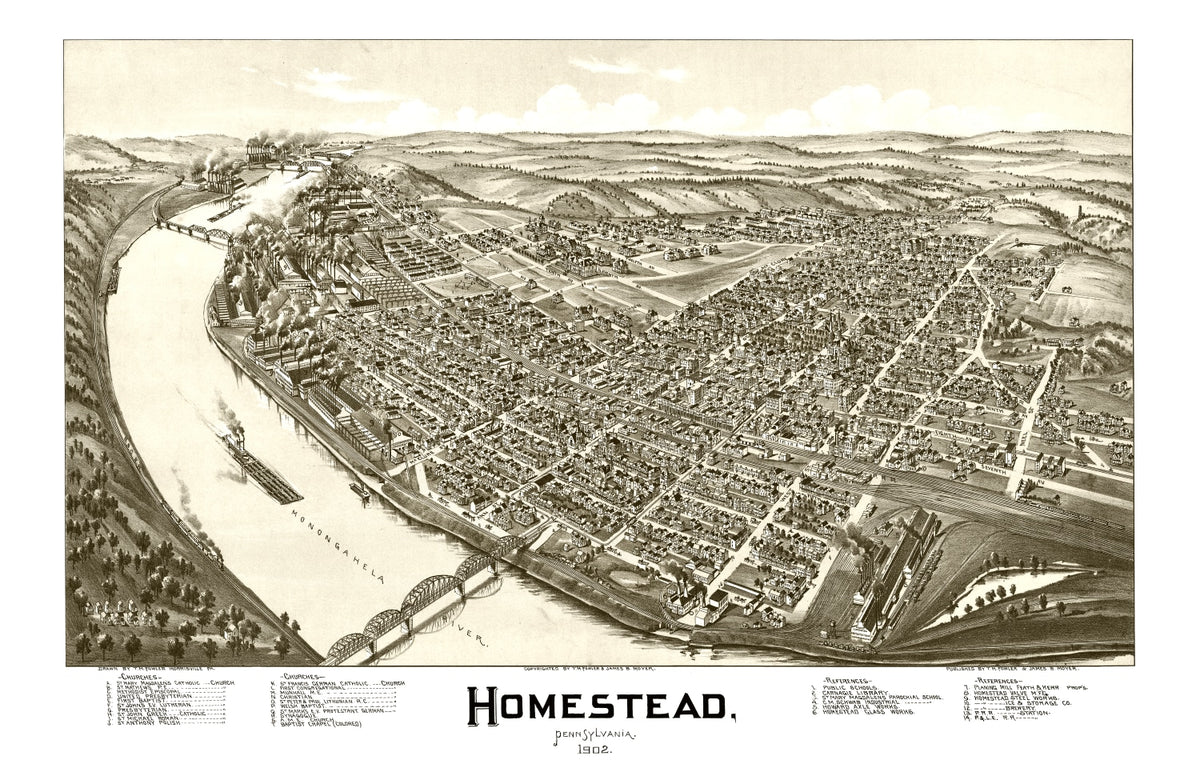 Preview of Vintage Map of Homestead, Pennsylvania 1902