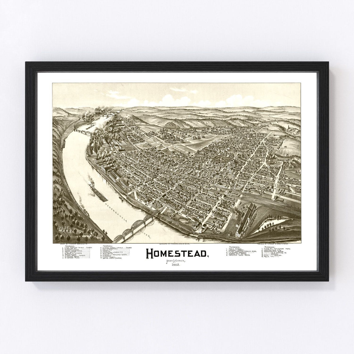Homestead Vintage Map 1902