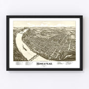Homestead Vintage Map 1902