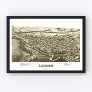 Ligonier Vintage Map 1900