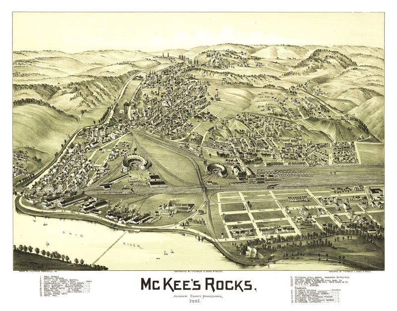 Size comparison using Vintage Map of McKee's Rocks, Pennsylvania 1901