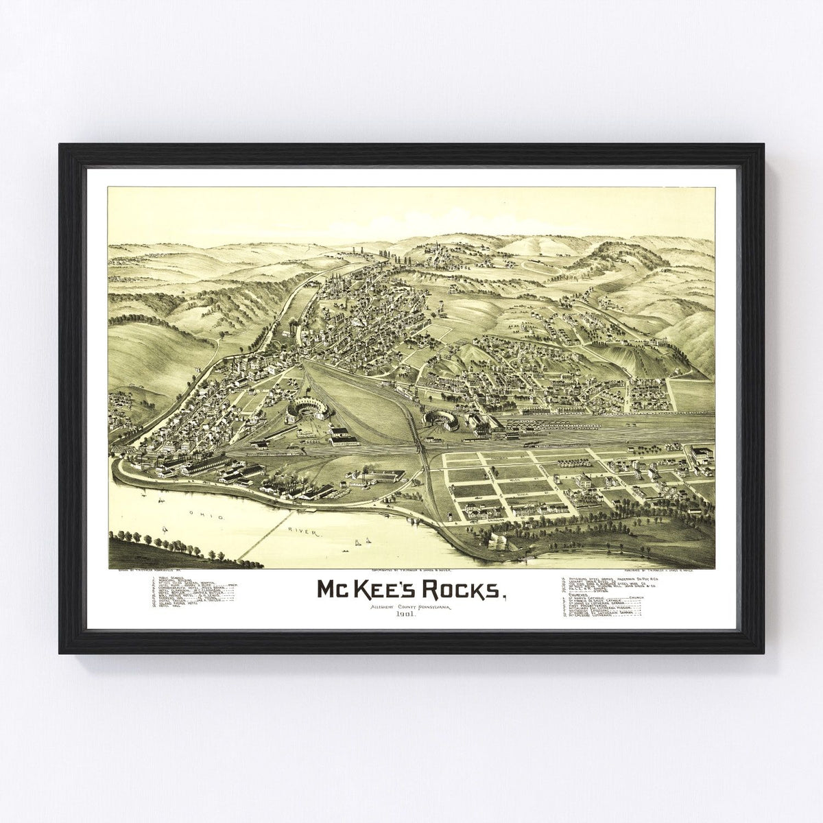 McKee's Rocks Vintage Map 1901