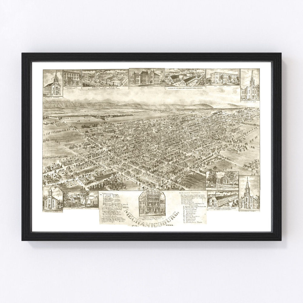 Mechanicsburg Vintage Map 1903
