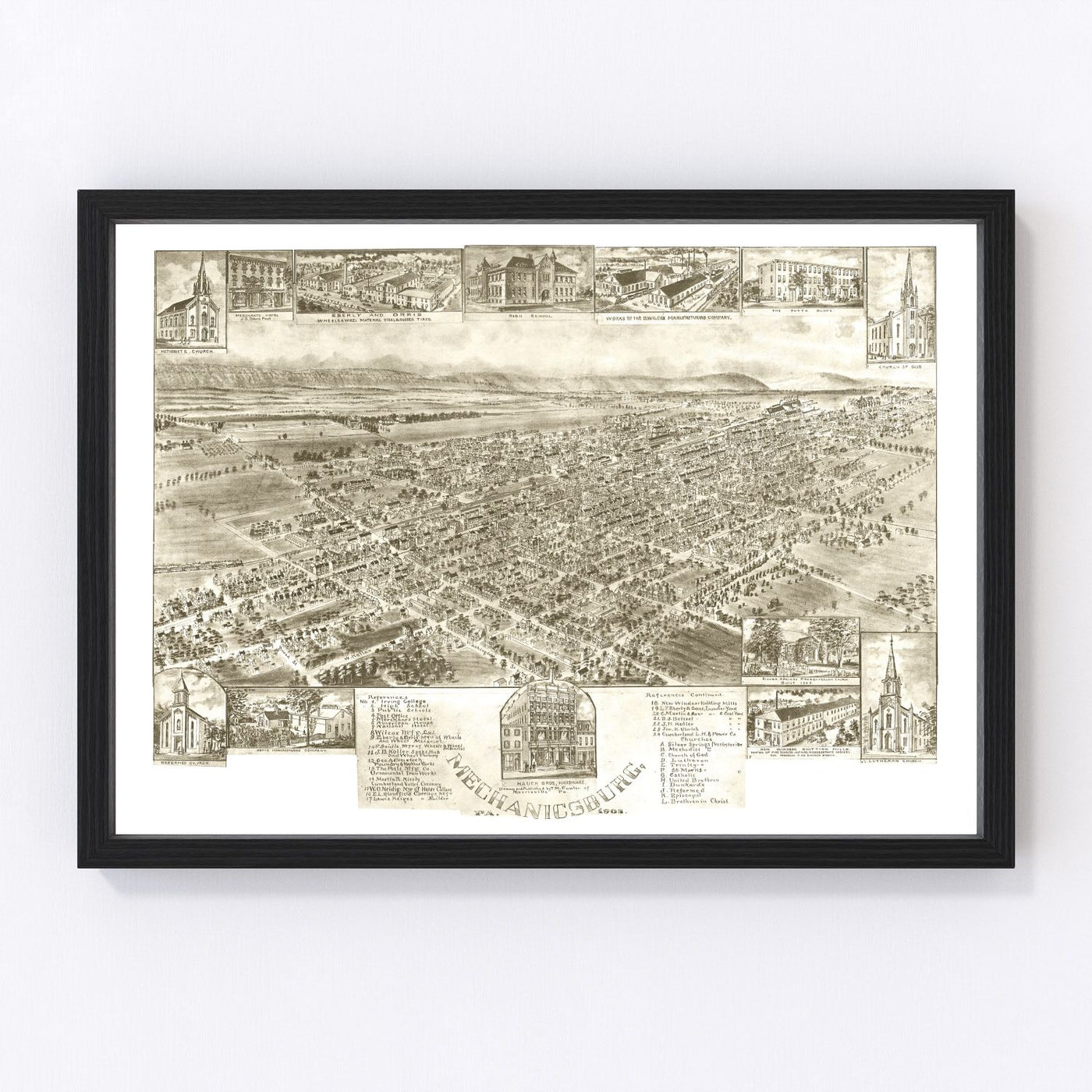 Mechanicsburg Vintage Map 1903