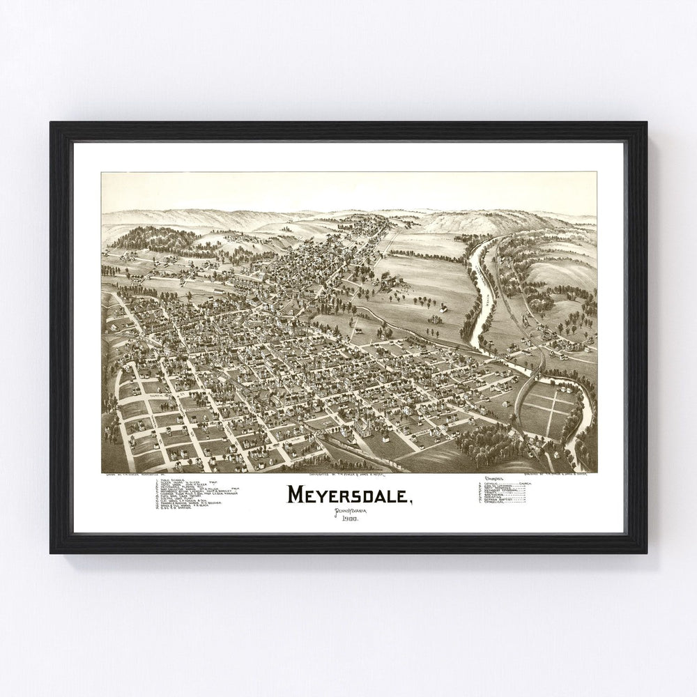 Meyersdale Vintage Map 1900