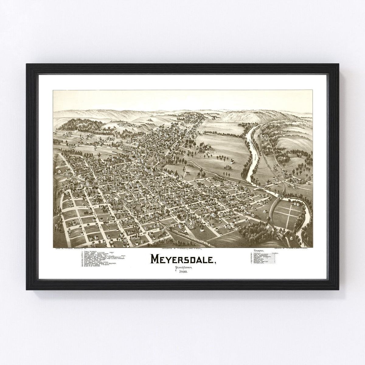 Meyersdale Vintage Map 1900