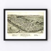 Monaca Vintage Map 1900