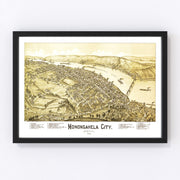 Monongahela City Vintage Map 1902