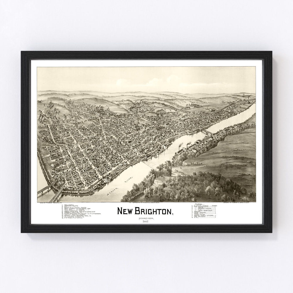 New Brighton Vintage Map 1901