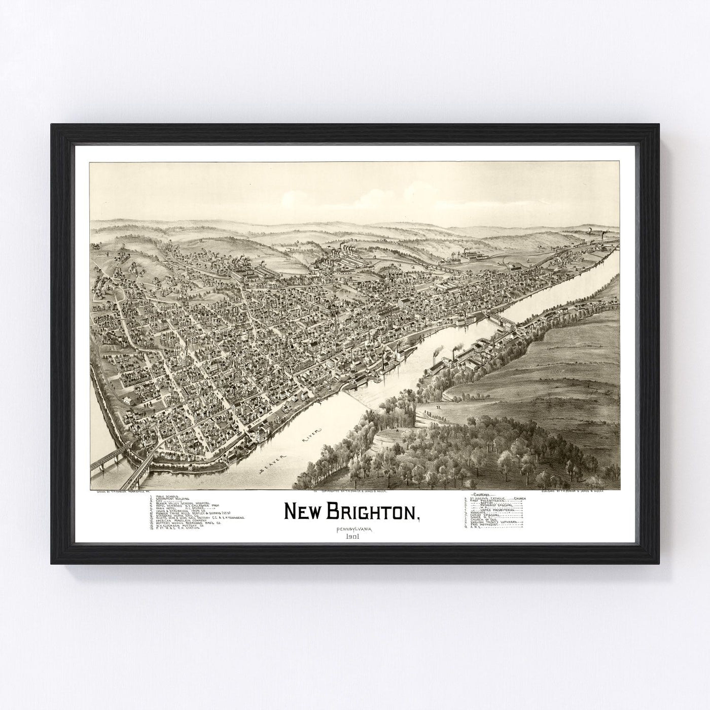 New Brighton Vintage Map 1901