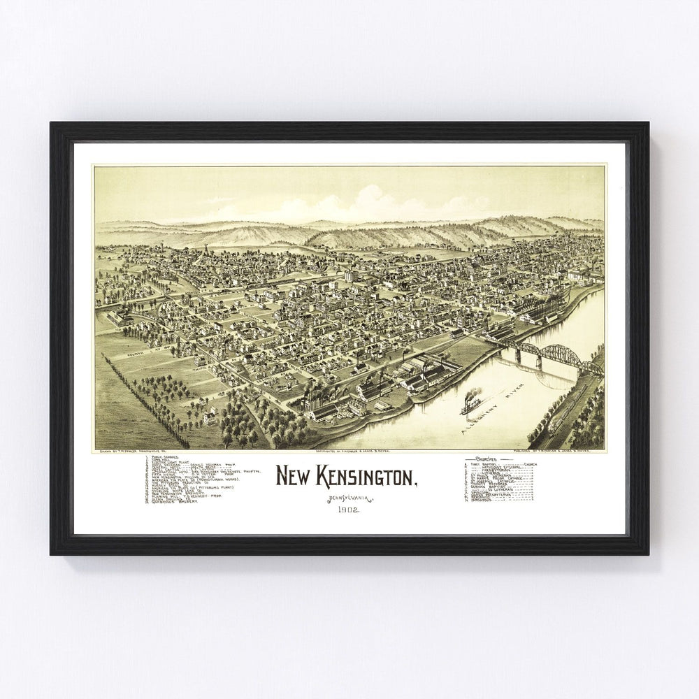 New Kensington Vintage Map 1902