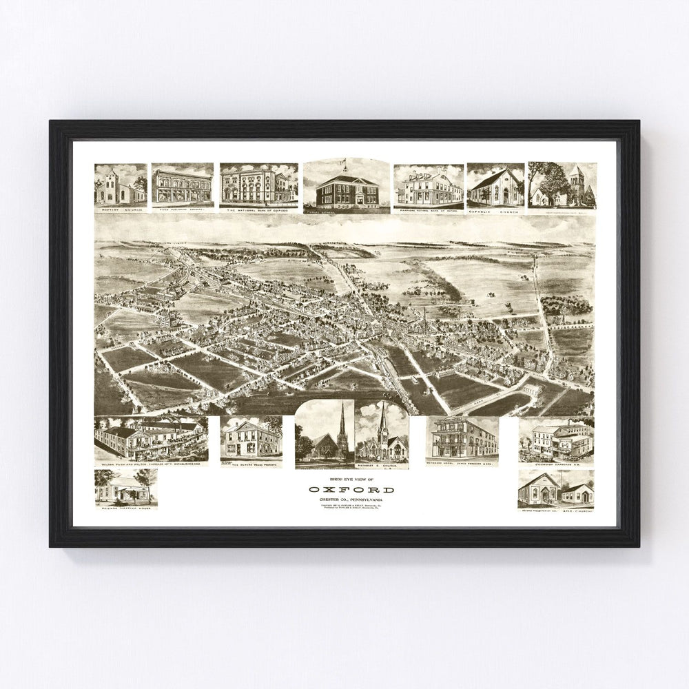 Oxford Vintage Map 1907