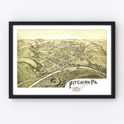 Pitcaim Vintage Map 1901