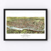 Philadelphia Vintage Map 1907