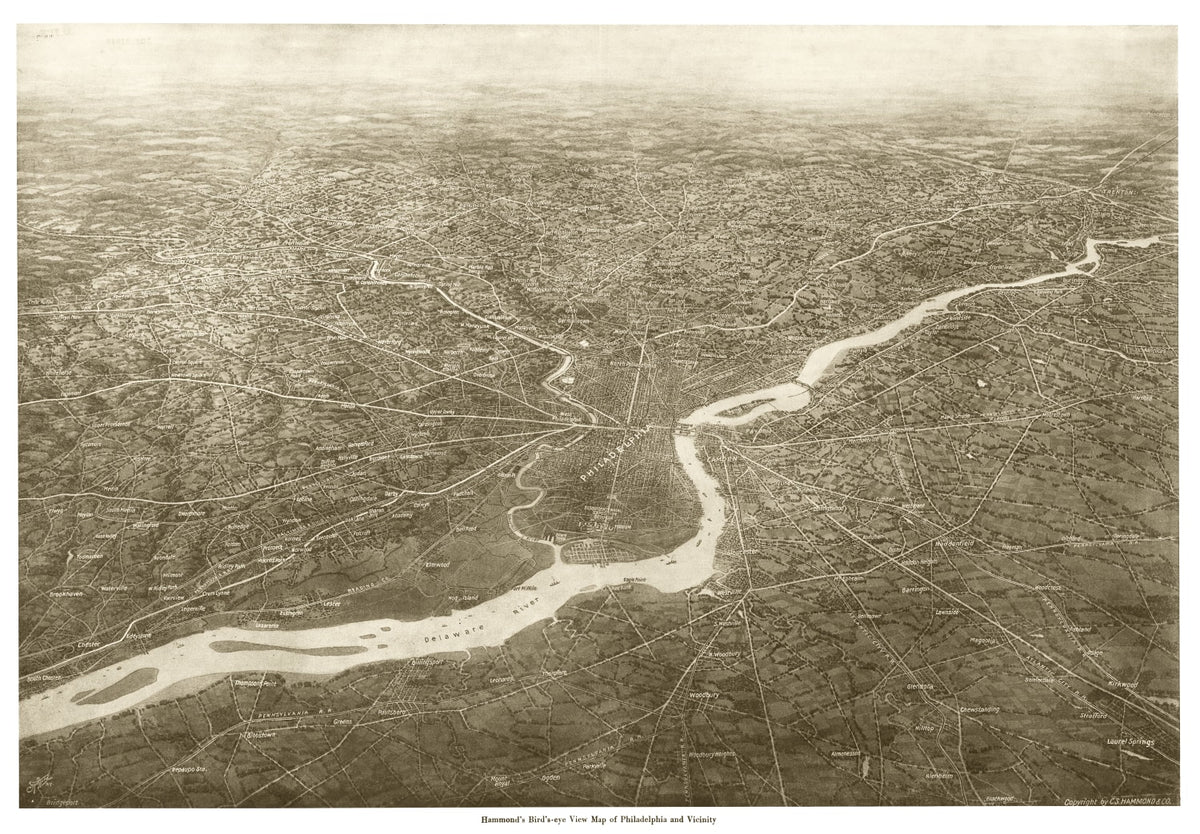 Preview of Vintage Map of Philadelphia, Pennsylvania 1926