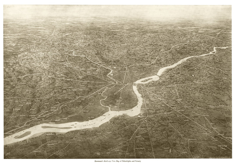 Size comparison using Vintage Map of Philadelphia, Pennsylvania 1926