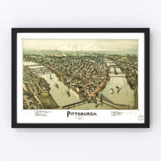 Pittsburgh Vintage Map 1902