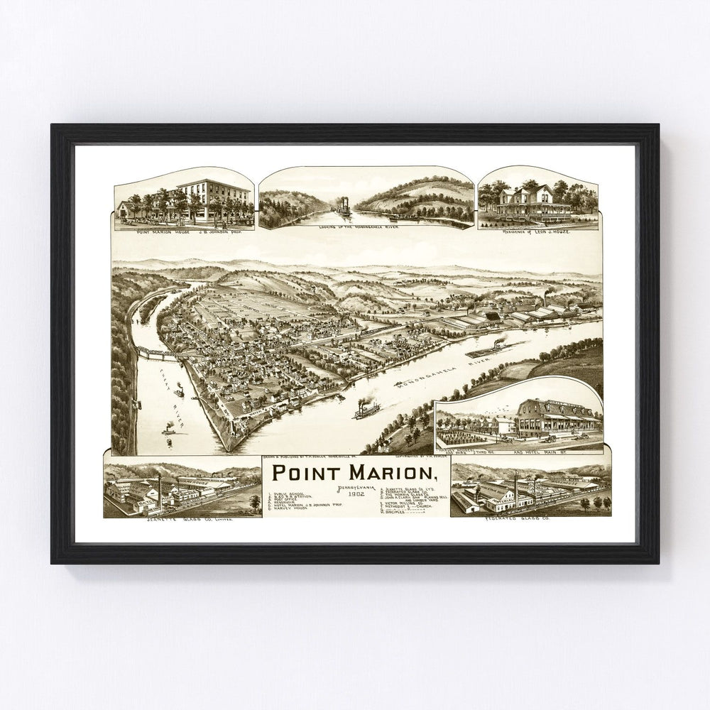 Point Marion Vintage Map 1902