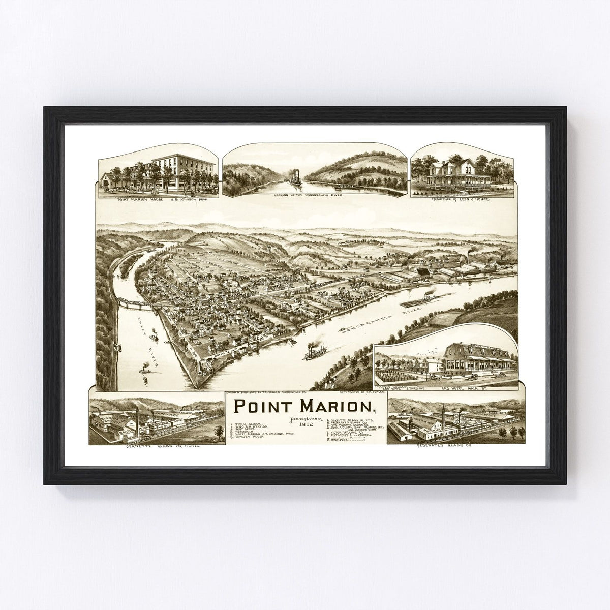 Point Marion Vintage Map 1902