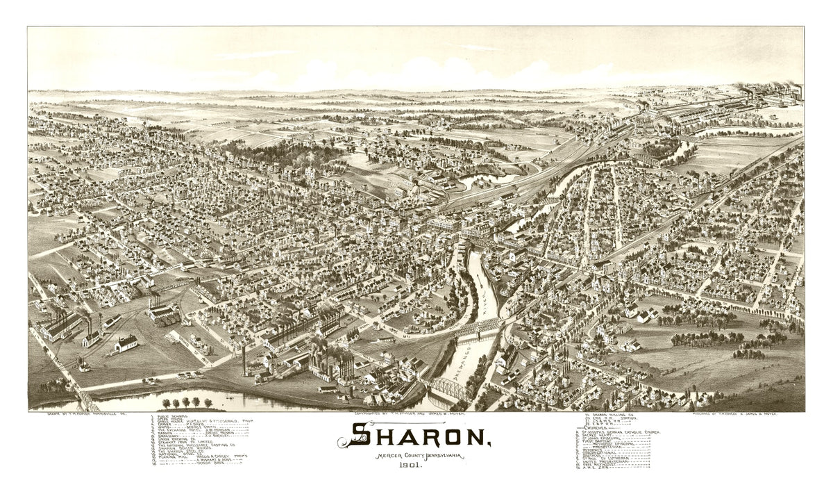 Preview of Vintage Map of Sharon, Pennsylvania 1901