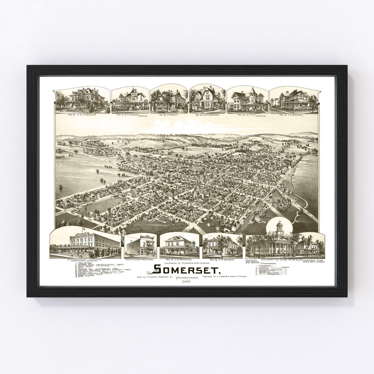 Somerset Vintage Map 1900
