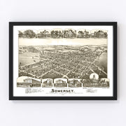 Somerset Vintage Map 1900