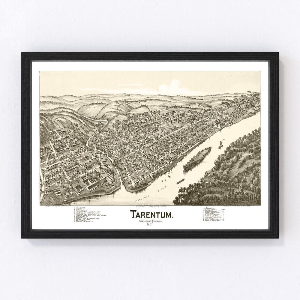 Tarentum Vintage Map 1901