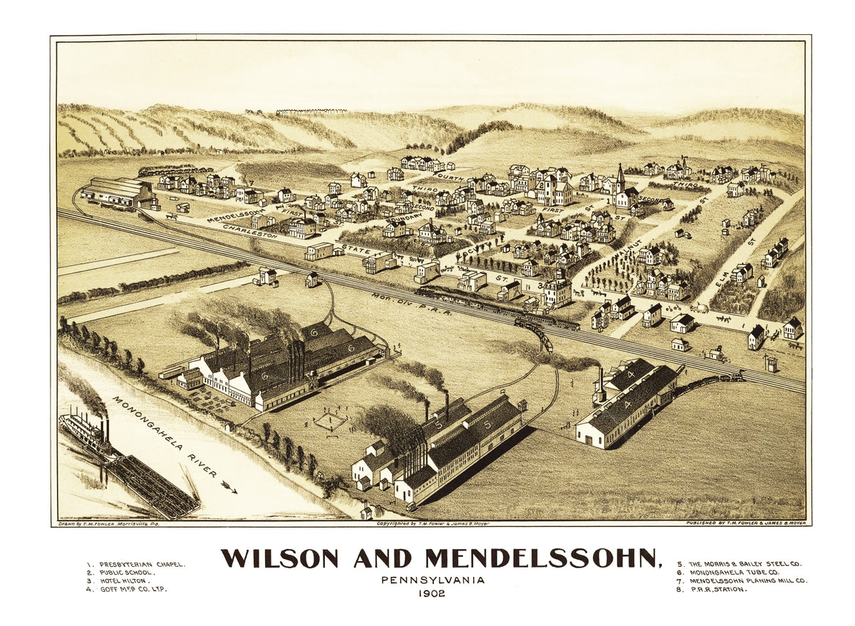 Preview of Vintage Map of Wilson & Mendelssohn, Pennsylvania 1902