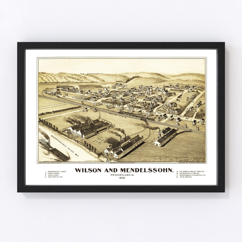 Wilson & Mendelssohn Vintage Map 1902