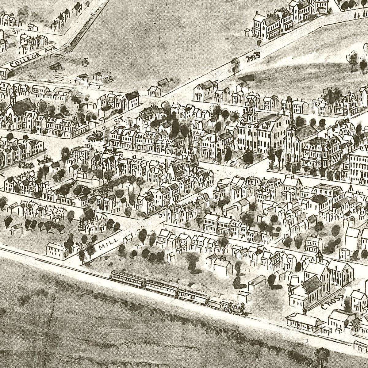Restored historic details from the 1907 city map of Chestertown, Maryland
