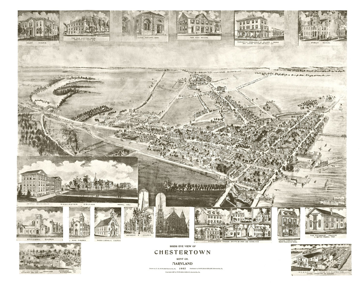 Preview of Vintage Map of Chestertown, Maryland 1907