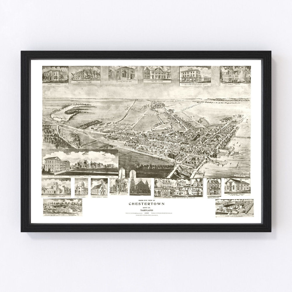 Chestertown Vintage Map 1907