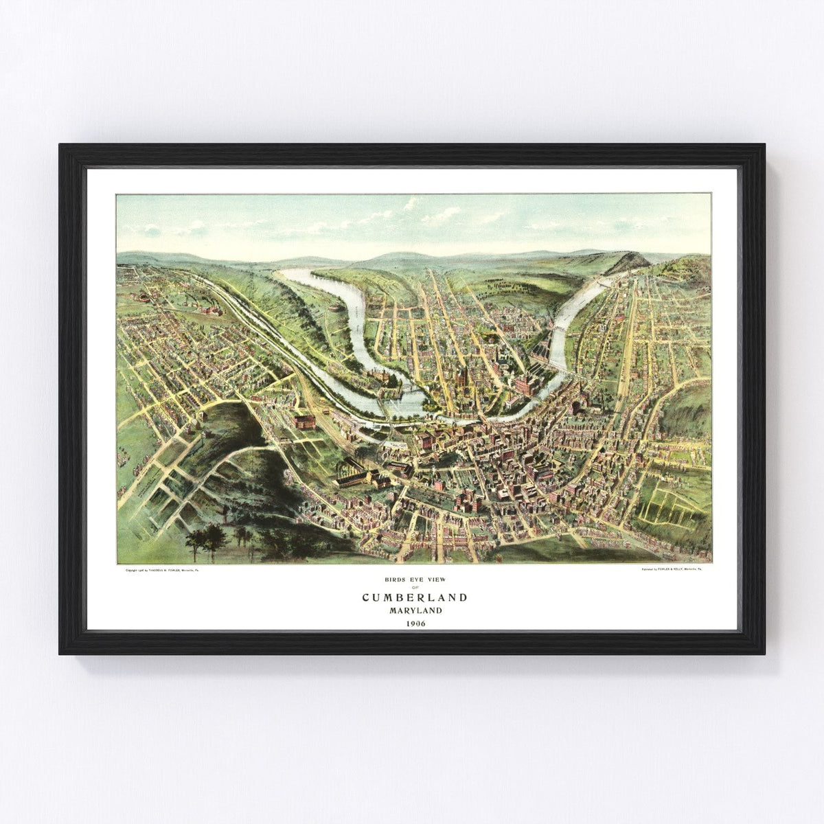 Cumberland Vintage Map 1906