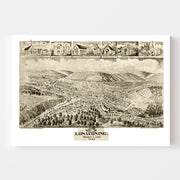 Vintage Map of Lonaconing, Maryland 1905
