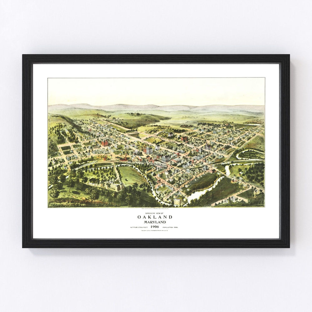 Oakland Vintage Map 1906