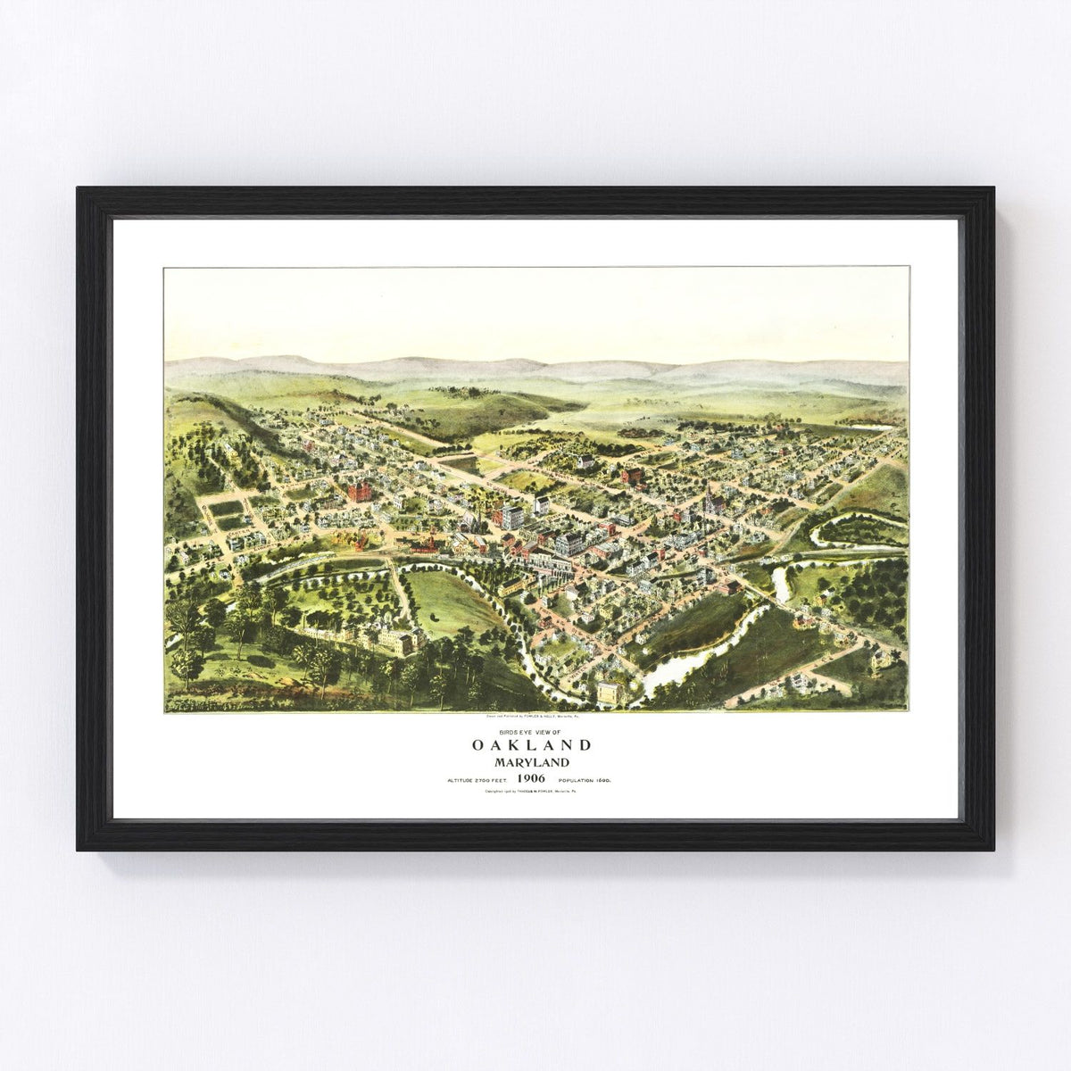 Oakland Vintage Map 1906