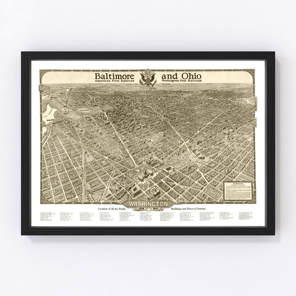 Washington Vintage Map 1923