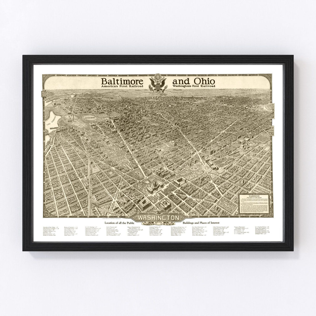 Washington Vintage Map 1923