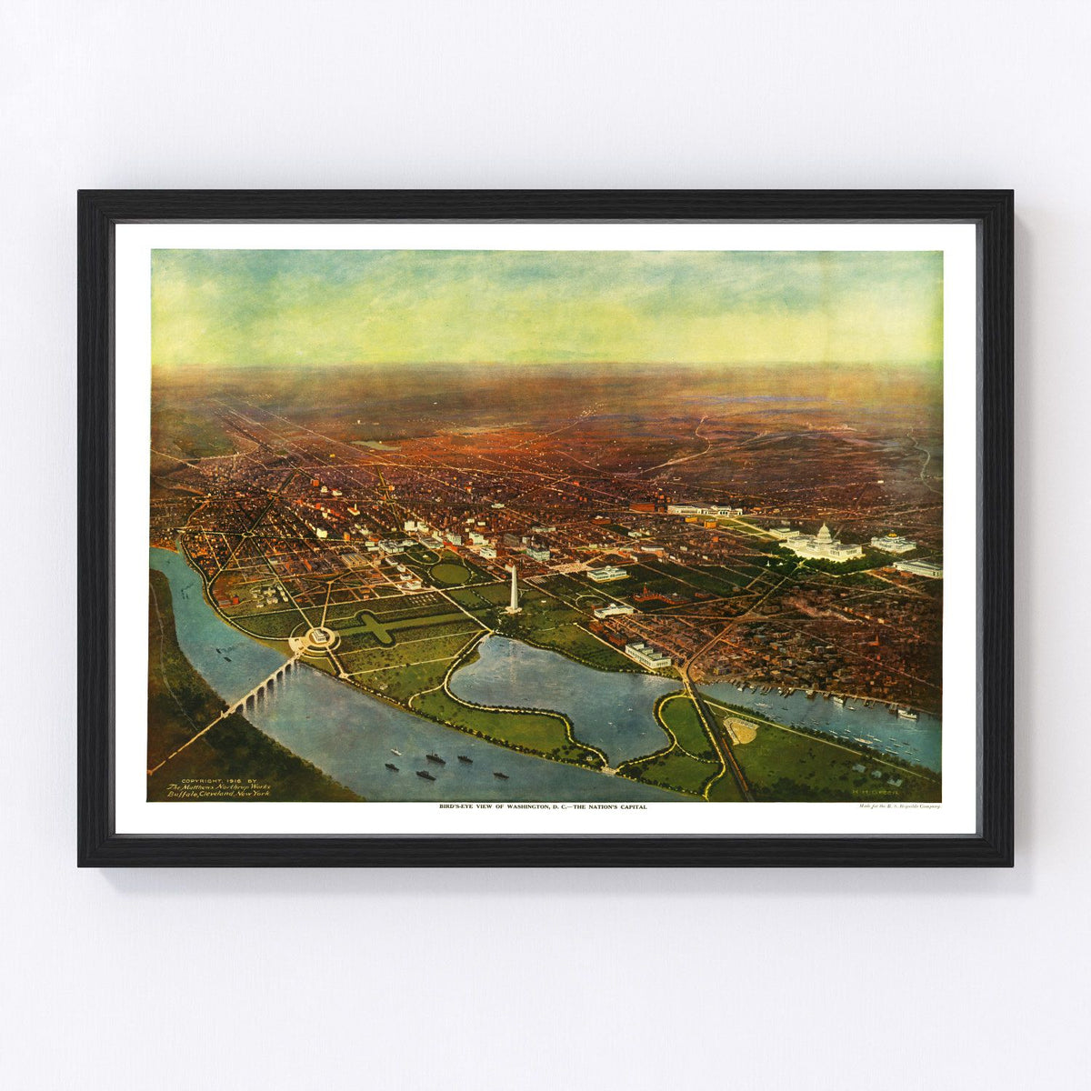 Washington, D.C. Vintage Map 1916
