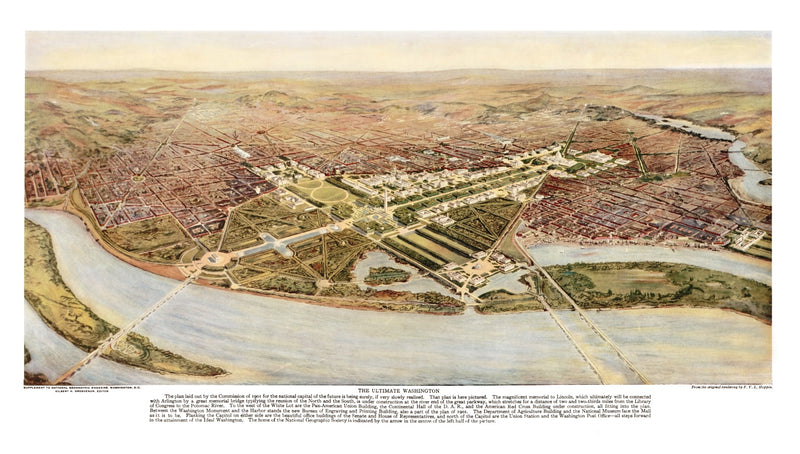 Size comparison using Vintage Map of Washington,  1915