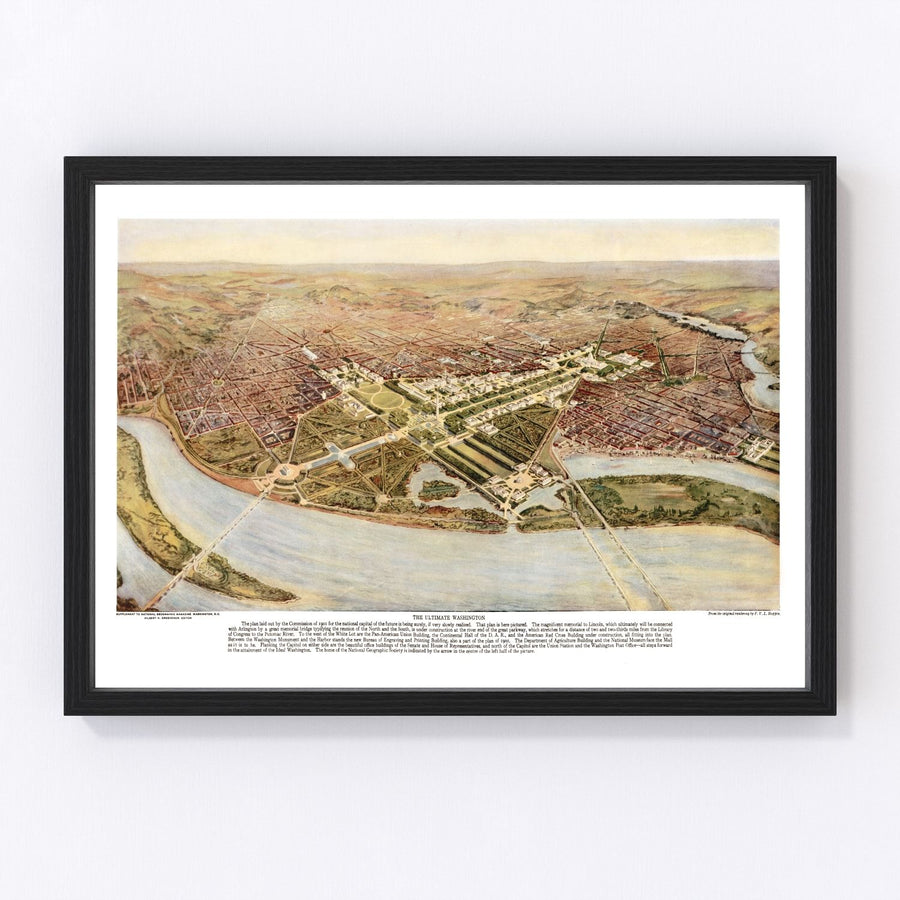 Washington Vintage Map 1915
