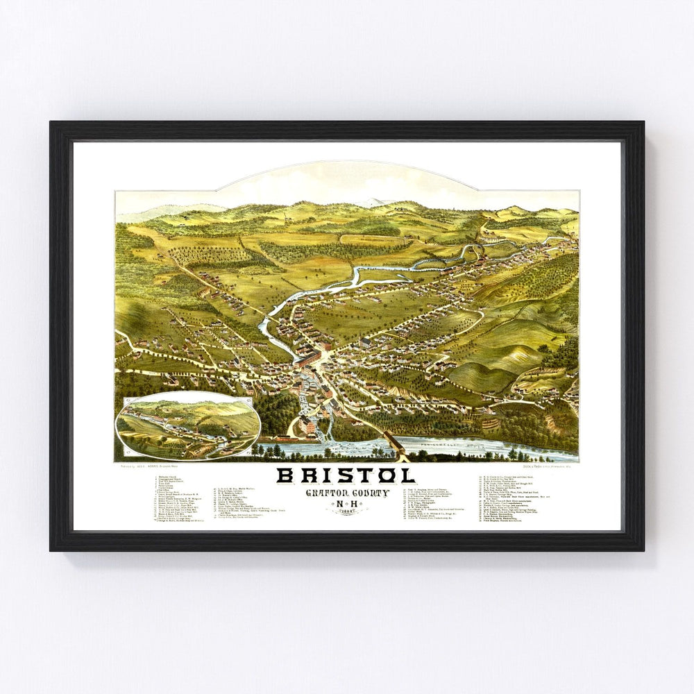 Bristol Vintage Map 1884