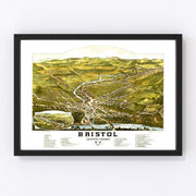 Bristol Vintage Map 1884