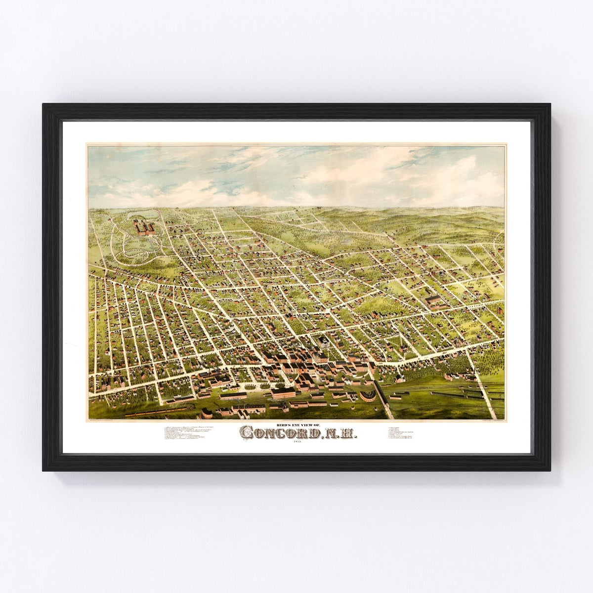 Concord Vintage Map 1875
