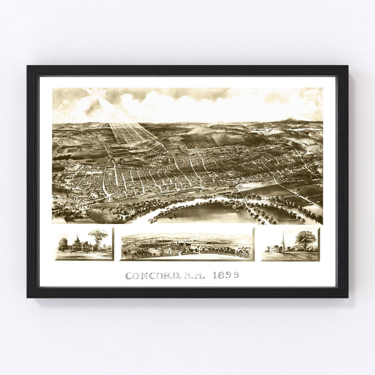 Concord Vintage Map 1899