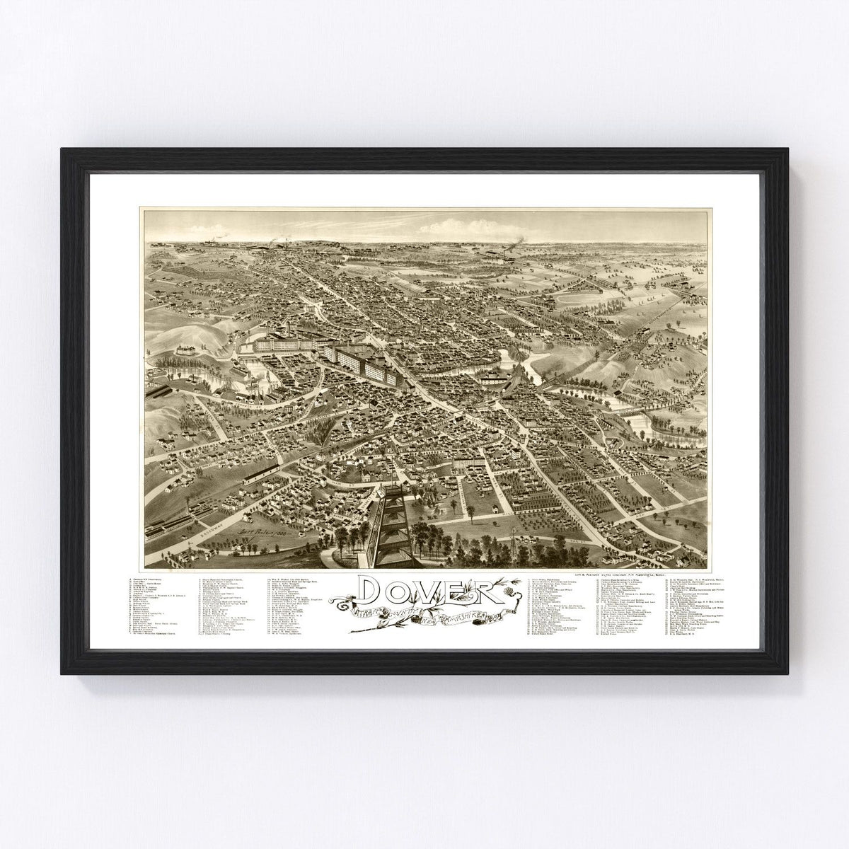 Dover Vintage Map 1888