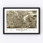 Exeter Vintage Map 1884