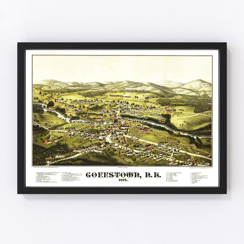 Goffstown Vintage Map 1887