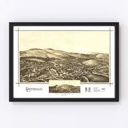 Greenville Vintage Map 1886