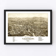 Laconia Vintage Map 1883